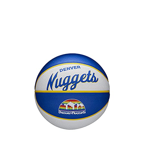 Wilson Mini-Basketball TEAM RETRO, DENVER NUGGETS, Outdoor, Gummi, Größe: MINI von Wilson