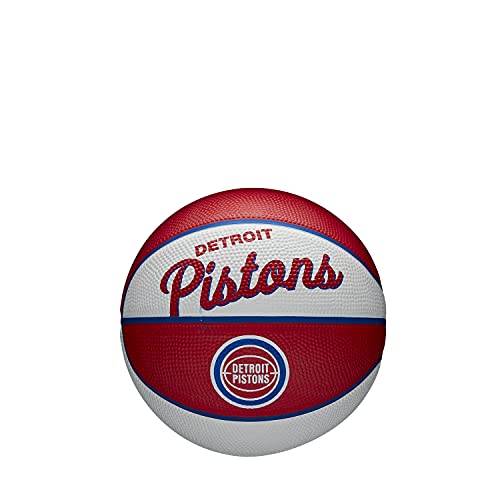 Wilson Mini-Basketball TEAM RETRO, DETROIT PISTONS, Outdoor, Gummi, Größe: MINI von Wilson