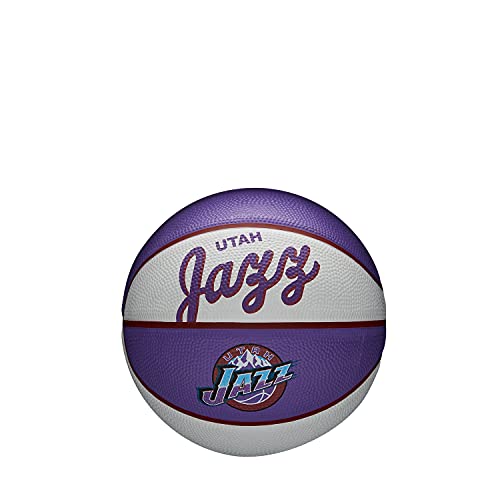 Wilson Mini-Basketball TEAM RETRO, UTAH JAZZ, Outdoor, Gummi, Größe: MINI von Wilson