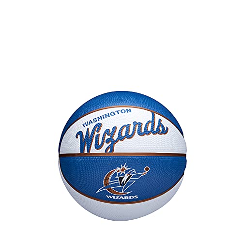 Wilson Mini-Basketball TEAM RETRO, WASHINGTON WIZARDS, Outdoor, Gummi, Größe: MINI von Wilson