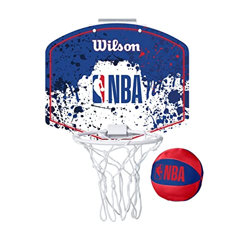 Wilson Mini-Basketballkorb NBA TEAM MINI HOOP, NBA-Logo, Kunststoff, Rot/Weiß/Blau von Wilson