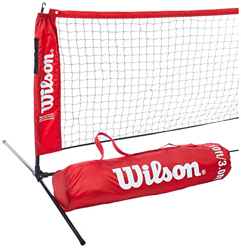 Wilson Mobiles Tennisnetz, Starter Ez Tennis Net, Länge 6,1 m, rot, WRZ259700 von Wilson