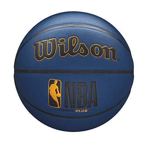 Wilson NBA Forge Plus Ball WTB8102XB, Unisex, Basketball, Deep Navy/Black/Yellow, 7 von Wilson