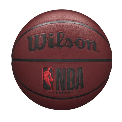 WILSON NBA Forge Series Indoor/Outdoor Basketball – Forge, Crimson, Größe 17,8–74,9 cm von Wilson