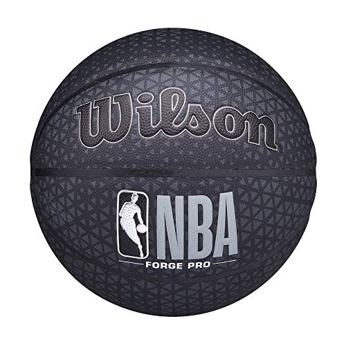 Wilson NBA Forge Series Indoor/Outdoor Basketball – Forge Pro, Schwarz, Größe 12,7–69,8 cm von Wilson