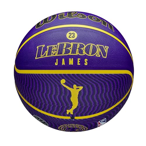 Wilson NBA Player Icon Lebron James Outdoor Ball WZ4027601XB, Unisex basketballs, Purple, 7 EU von Wilson