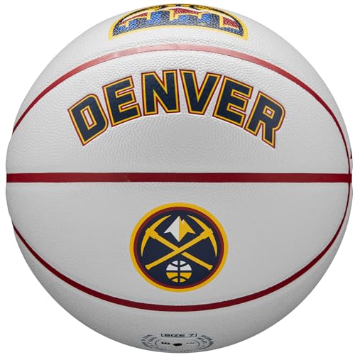 Wilson NBA Team City Collector Denver Nuggets Ball WZ4016408ID, Unisex basketballs, White, 7 EU von Wilson