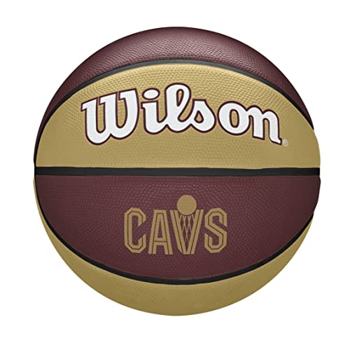 Wilson Basketball, NBA Team Tribute, Cleveland Cavaliers, Outdoor und Indoor, Größe: 7, Braun von Wilson