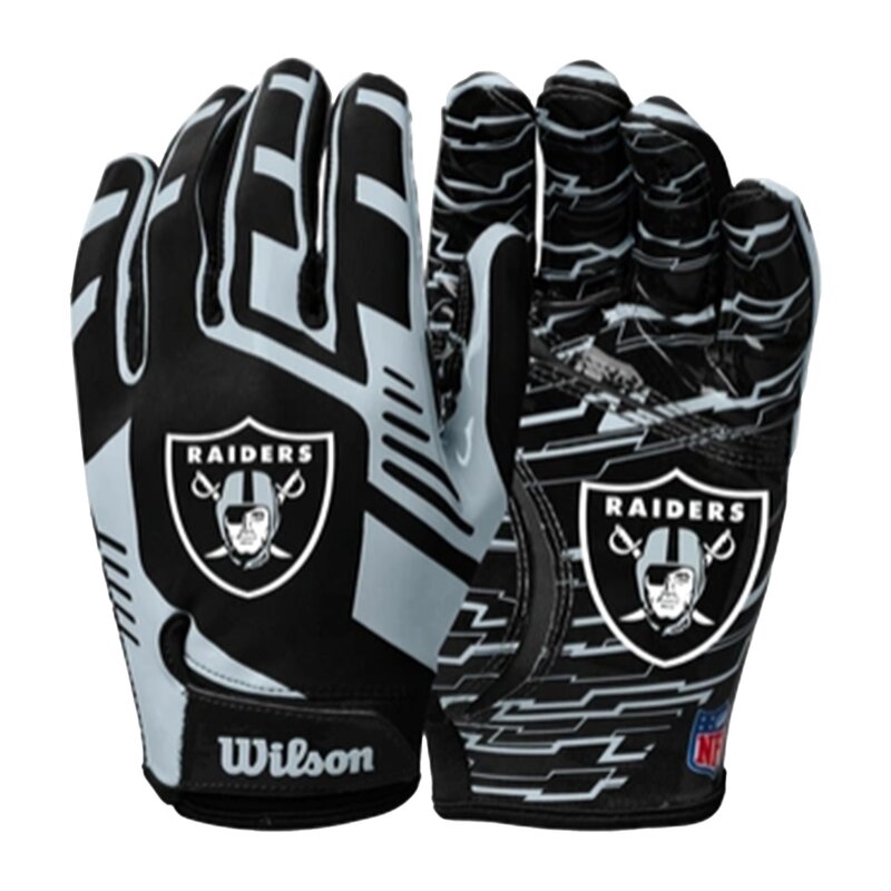 Wilson NFL Stretch Fit Adult Receiver Handschuhe - Team Las Vegas Raiders von Wilson