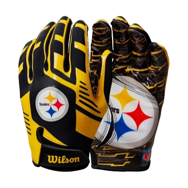 Wilson NFL Stretch Fit Adult Receiver Handschuhe - Team Pittsburgh Steelers von Wilson