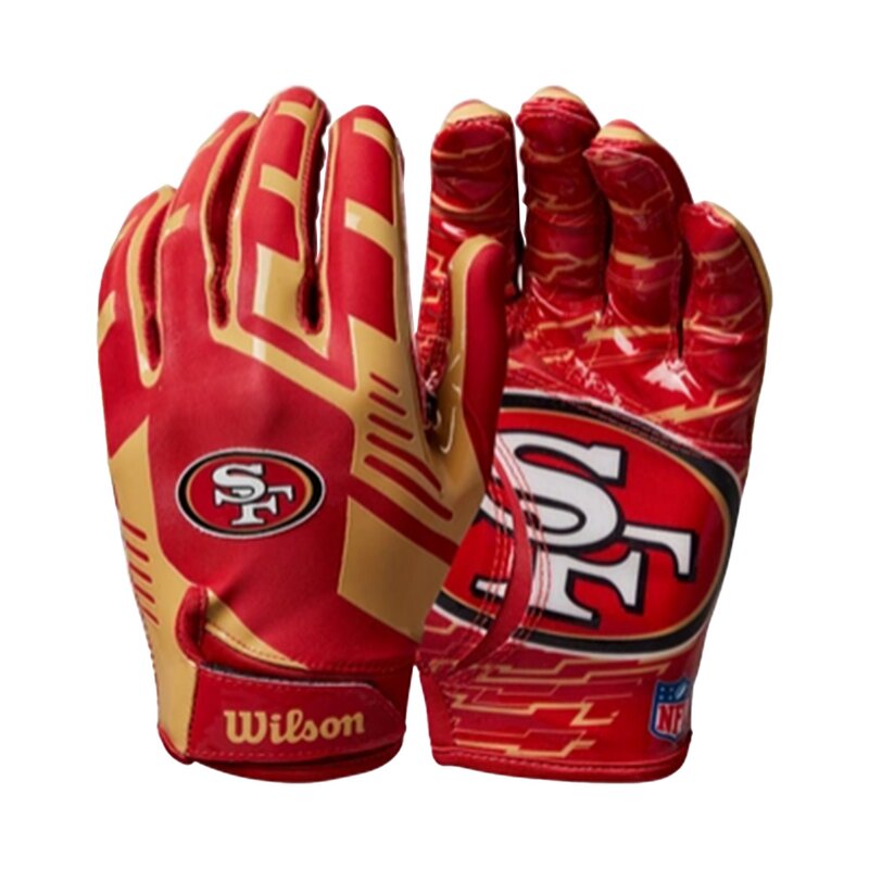 Wilson NFL Stretch Fit Adult Receiver Handschuhe - Team San Francisco 49ers von Wilson