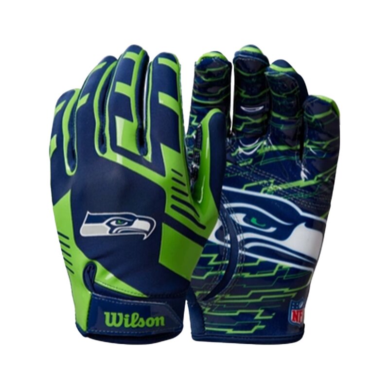 Wilson NFL Stretch Fit Adult Receiver Handschuhe - Team Seattle Seahawks von Wilson