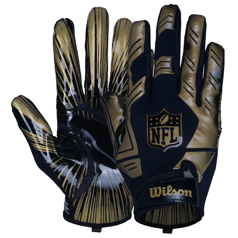 Wilson NFL Stretch Fit American Football Receiver Handschuhe - gold von Wilson
