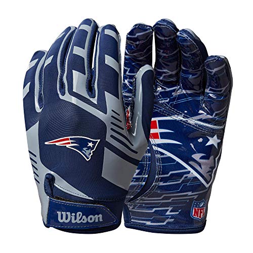 Wilson NFL Stretch Fit Fußballhandschuhe – Erwachsene, New England Patriots von Wilson