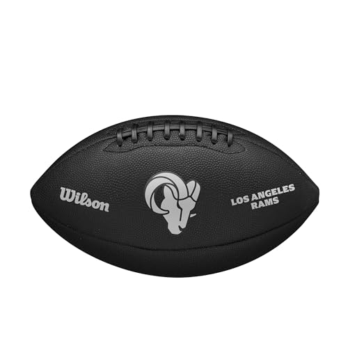 Wilson NFL Team Metallic Premiere Los Angeles Rams Ball WF4015819XB, Unisex American Football Balls, Black, 9 EU von Wilson