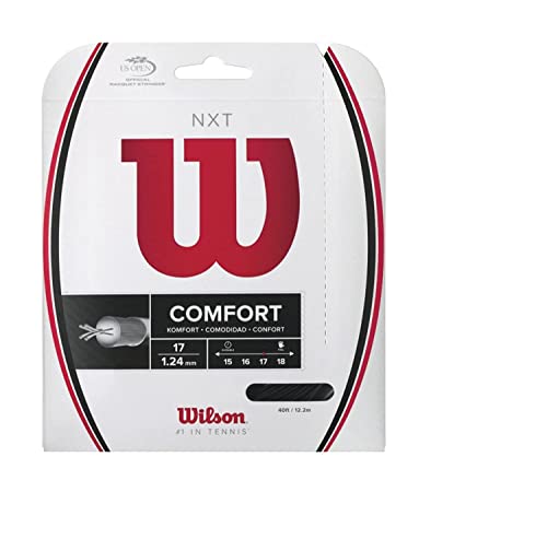 Wilson NXT Multifilament 17 Gauge Tennis Racket String in Black Color (Best String for Power and Comfort) von Wilson