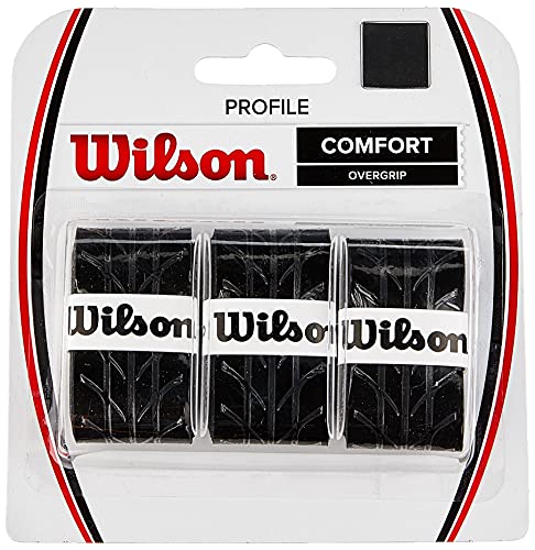 Wilson Overgrip Griffband, Profile Overgrip, 3 Stück, schwarz, WRZ4025BK von Wilson