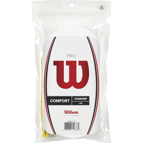 Wilson Unisex Griffband Pro Overgrip, weiß, 30 Stück, WRZ4017WH von Wilson