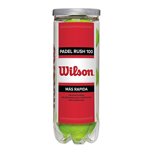 Wilson Padel-Bälle, Padel Rush 100, Unisex, gelb, 3 Stück in Dose, Für Omnicourt-Oberflächen, WRT136500 von Wilson