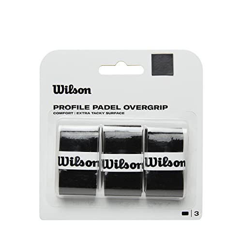 Wilson Padel Profile Overgrip, 3er-Pack, Schwarz, WR8416601001 von Wilson
