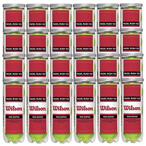 Wilson Padel Rush 100 Box (24 Schläuche mit 3 Kugeln) von Wilson