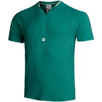 Wilson Players Seamless Zip Henley 2.0 T-Shirt Herren in grün, Größe: M von Wilson
