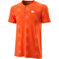 Wilson Power Seamless Henley III T-Shirt Herren in orange von Wilson