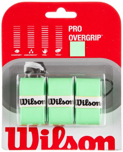 Wilson Pro Overgrip – 3er-Set Griffbänder für Tennisschläger, grün von Wilson