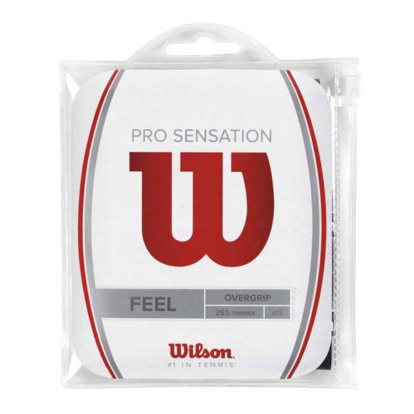 Wilson Pro Sensation Tennis Overgrip 12 Units Schwarz von Wilson
