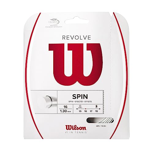 Wilson Unisex Tennissaite Revolve, weiß, 12,2 Meter,, 1,30 mm, WRZ946500 von Wilson