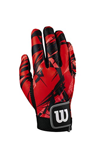 Wilson Sporting Goods Unisex-Erwachsene Wilson Clutch Racquetball Glove-Right Hand, Large Handschuh, Rot/Schwarz von Wilson