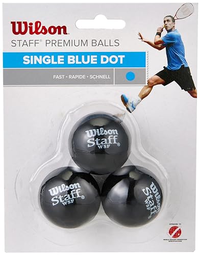 Wilson Squash-Ball, Staff, 2 Stück, Blau, Schwarz, WRT617500 von Wilson