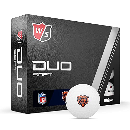 Wilson Staff 2023 Duo Soft NFL Golfbälle - 12 Bälle, weiß, Chicago Bears von Wilson