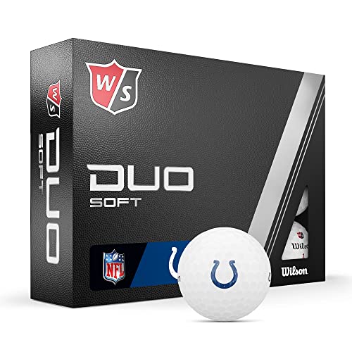 Wilson Staff 2023 Duo Soft NFL Golfbälle - 12 Bälle, weiß, Indianapolis Colts von Wilson