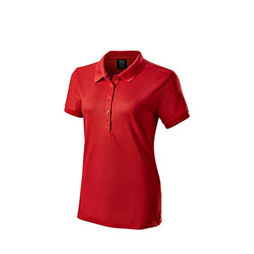 Wilson Staff Damen Golf-Poloshirt, WILSON STAFF AUTHENTIC POLO, Polyester, Rot, Gr. L, WGA700740LG von Wilson