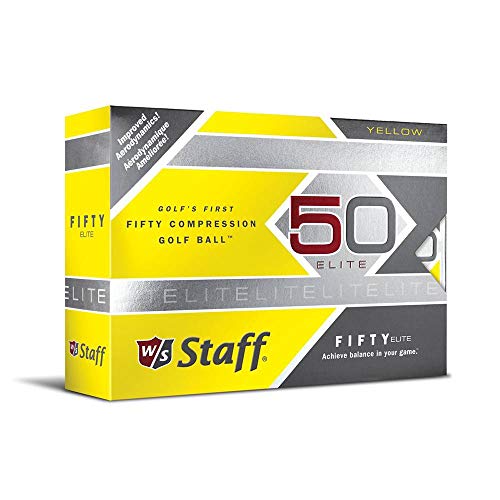 Wilson Staff Fifty Elite Golfbälle, Gelb, 12 Stück von Wilson
