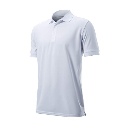 Wilson Staff Herren Golf-Poloshirt, WILSON STAFF AUTHENTIC POLO, Polyester, Weiß, M von Wilson