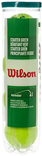 Wilson Tennisbälle Starter Play Green für Kinder und Jugendliche, Gelb, 4er Dose, WRT137400, 6.5 von Wilson