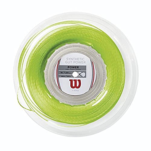 Wilson Synthetic Gut Power 16 Li Reel Spule Saite Tennisschläger, Unisex Erwachsene, grün (Green), Einheitsgröße von Wilson
