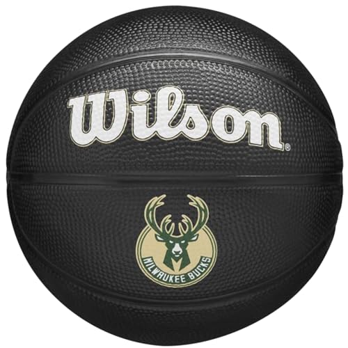 Wilson Team Tribute Milwaukee Bucks Mini Ball WZ4017606XB, Unisex basketballs, Black, 3 EU von Wilson