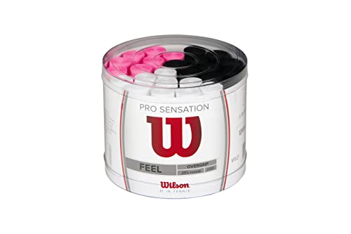 Wilson Tennis Griffbänder Pro Overgrip Sensation 100er Assorted, White/Black/Pink, 100 Pack von Wilson