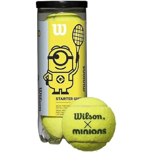 Wilson Tennisbälle Minions Stage 1, 3 Stück, Gelb/Grün, WR8202501001 von Wilson