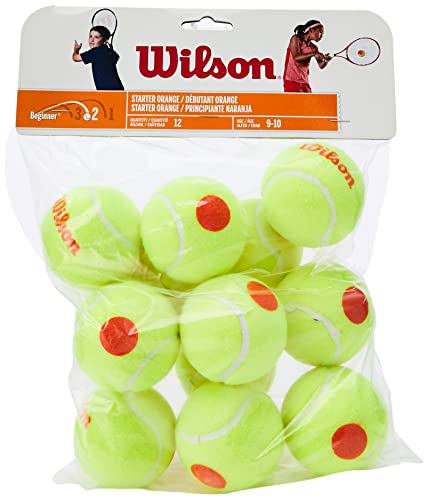 Wilson Tennisbälle Starter Orange für Kinder, gelb/orange, 12er Pack, WRT137200 von Wilson