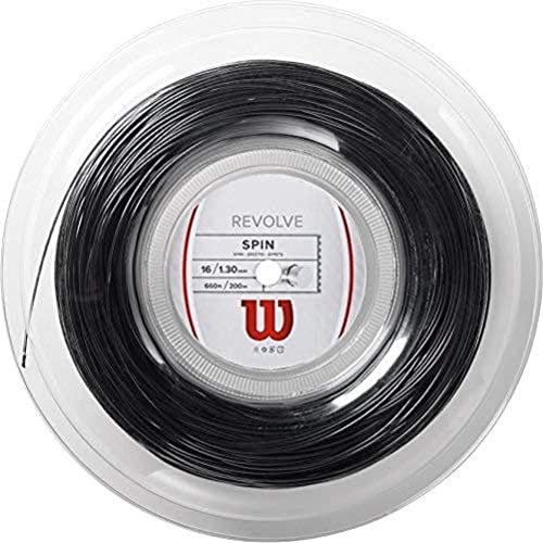 Wilson Unisex Tennissaite Revolve, schwarz, 200 Meter Rolle, 1,30 mm, WRZ906800 von Wilson
