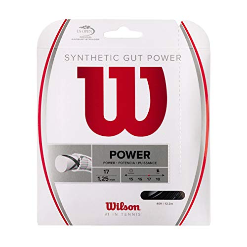 Wilson Tennissaite Synthetic Gut Power 17, schwarz von Wilson
