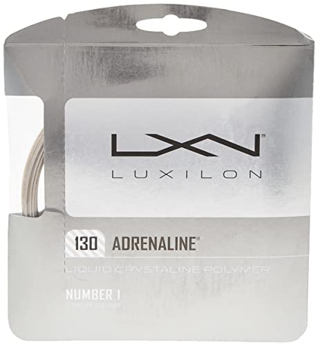 Wilson Luxilon Unisex Tennissaite Adrenaline 130, grau, 200 Meter Rolle, 1,30 mm, WRZ990090 von Wilson