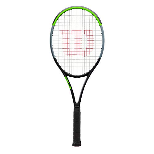 Wilson Tennisschläger, Blade 100UL V7.0, Unisex, Erwachsene, Griffgröße: 4 1/4, Graphit, schwarz/grau/lime, WR014110U2 von Wilson