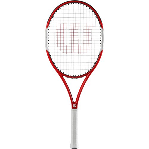 Wilson Tennisschläger, Six.One Lite 102, Unisex, Ambitionierte Freizeitspieler, Griffstärke L1, Rot/Grau, WRT73660U1 von Wilson