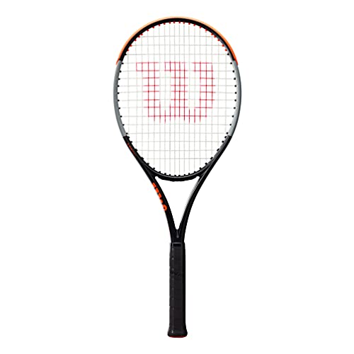 Wilson Tennisschläger Burn 100 LS V4.0, Ambitionierte Freizeitspieler, Schwarz/Grau/Orange, WR044910U1 von Wilson