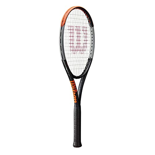 Wilson Tennisschläger Burn 100 ULS V4.0, Ambitionierte Freizeitspieler, Schwarz/Grau/Orange, WR045010U0 von Wilson